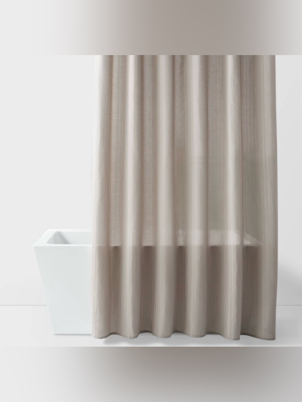72"x84" Extra Long Herringbone Fabric
Shower Curtain Gray - Room Essentials NWT